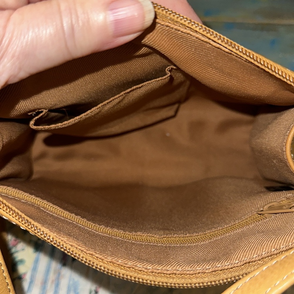 Fossil Cow Hide Camel Tailored Leather Brown Cros… - image 8